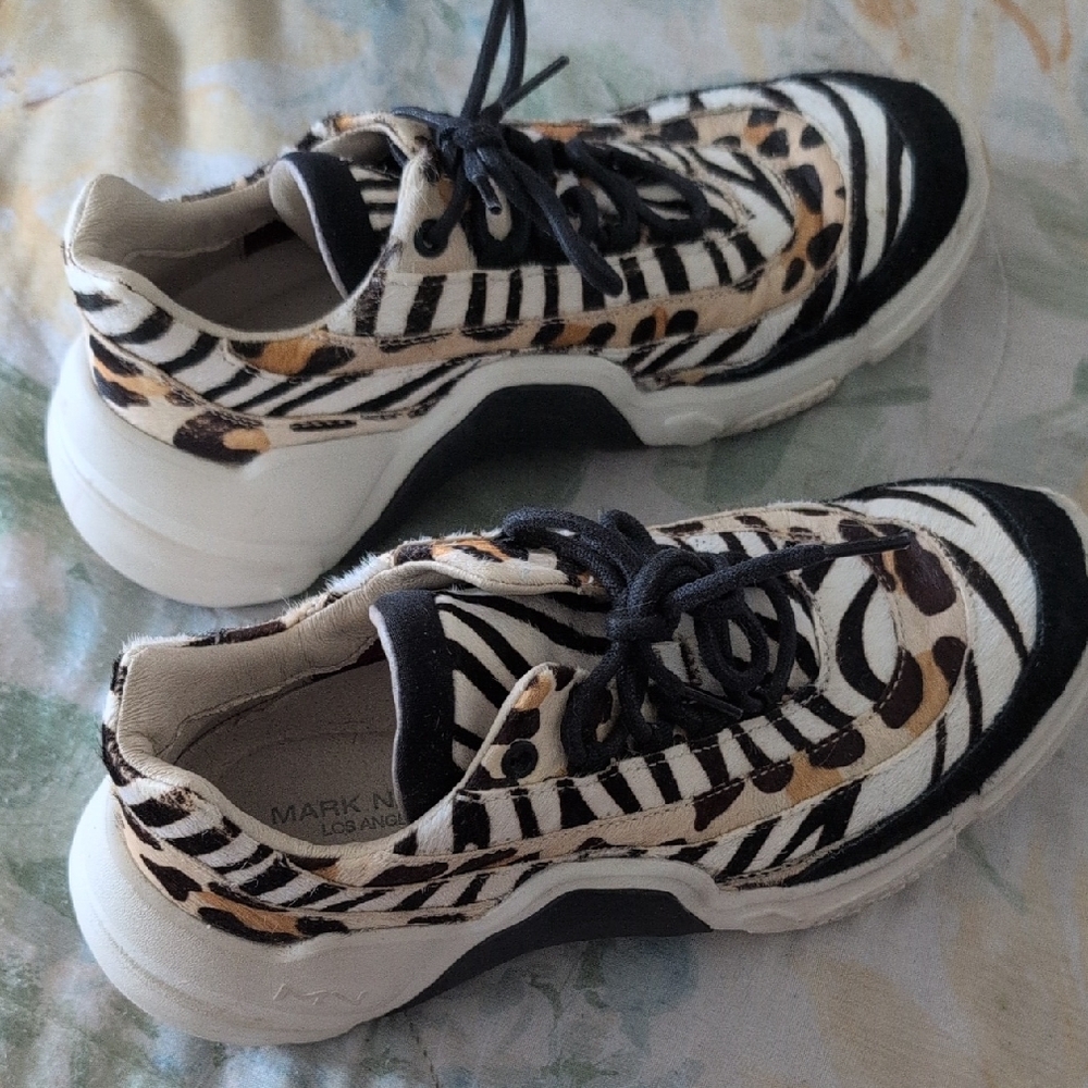 Women's Mark Nason Zebra Print Sneakers Size 6.5